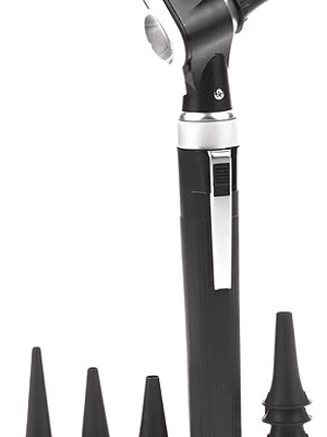 Kit Portatil Otoscopio Diagnostico Oido Luz Led Zoom X3 Negr
