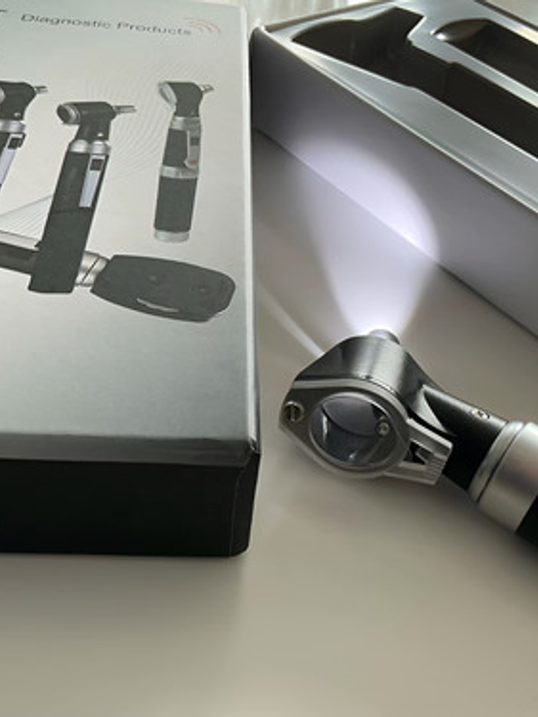 Kit Portatil Otoscopio Diagnostico Oido Luz Led Zoom X3 Negr 8