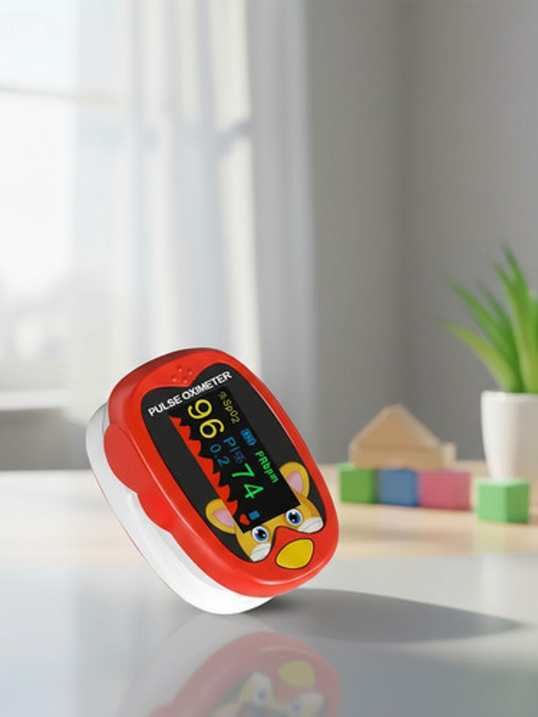 Saturómetro Pediátrico A6 (4 Meses-12 Años) - Oxímetro Rojo 3