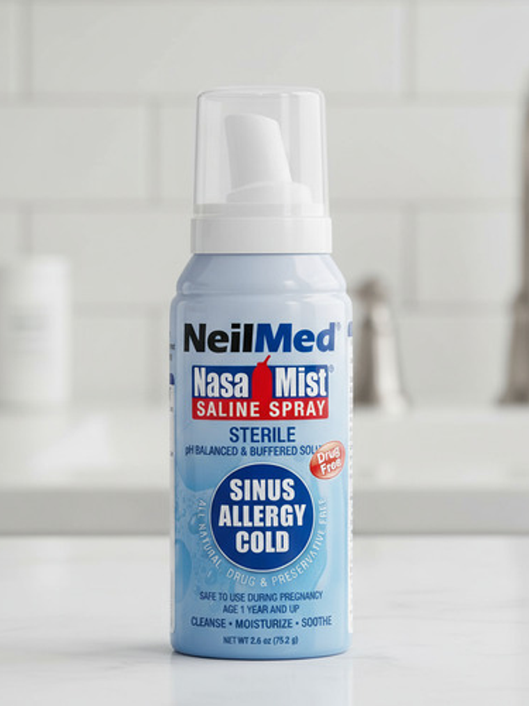 Neilmed Nasamist Spray Nasal Solución Salina Isotónica 75ml Para Congestión 6