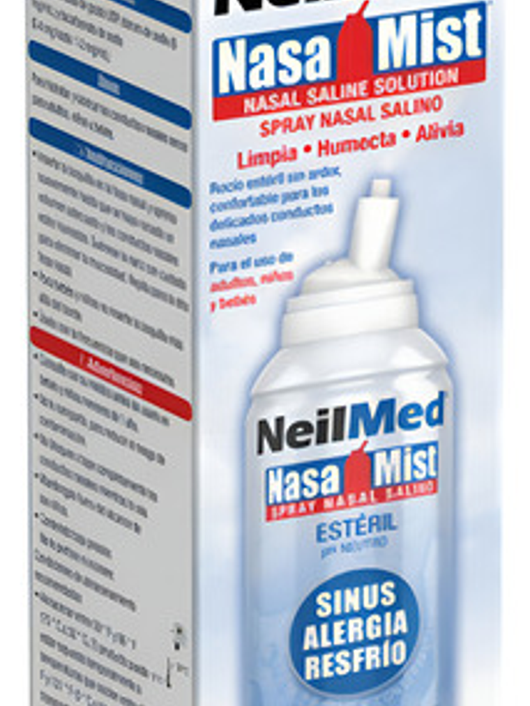 Neilmed Nasamist Spray Nasal Solución Salina Isotónica 75ml Para Congestión 7