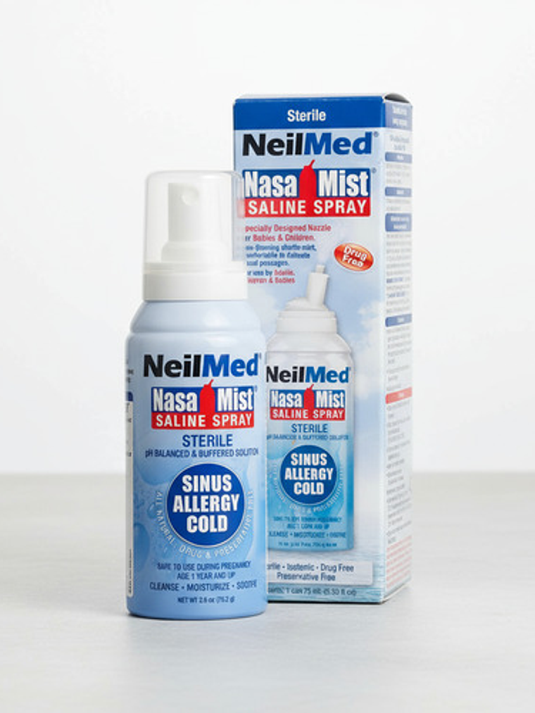 Neilmed Nasamist Spray Nasal Solución Salina Isotónica 75ml Para Congestión 11