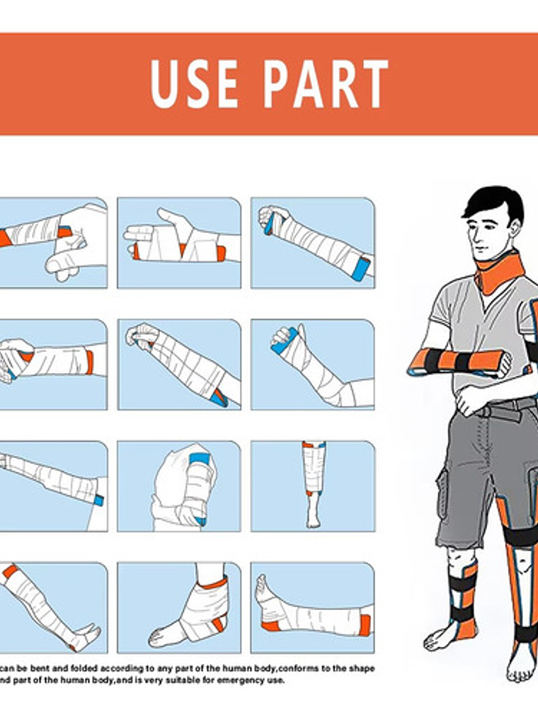 Férula Moldeable Rollo Tipo Sam Arm Splint 11 X 46 Cm 4