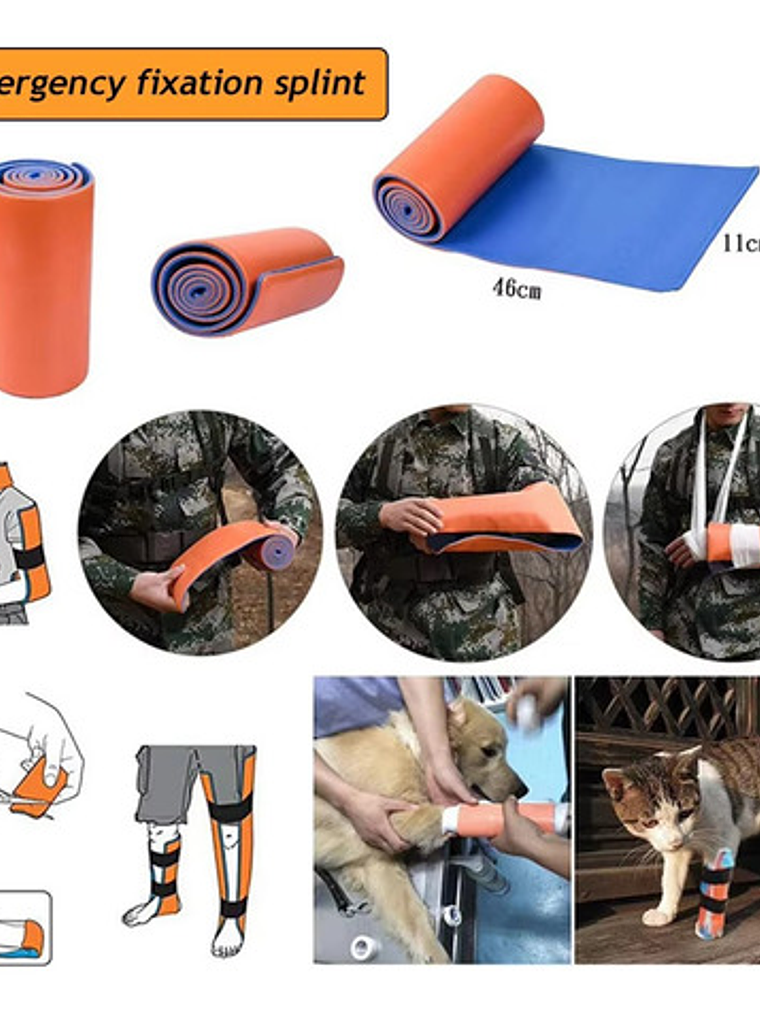 Férula Moldeable Rollo Tipo Sam Arm Splint 11 X 46 Cm 6