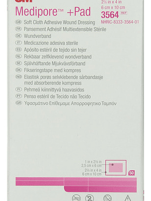 3m Apósito Medipore 3564 + Pad 6x10cm  X 10 Unids
