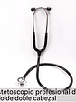 Fonendoscopio Doble Campana Negro Estetoscopio - Miniatura 4