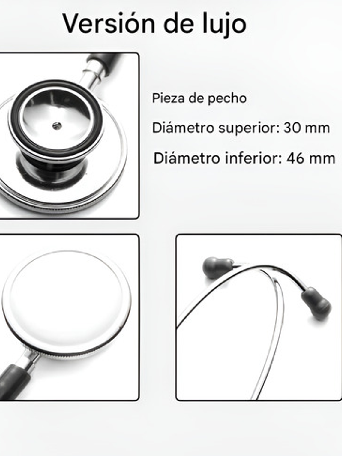 Fonendoscopio Doble Campana Negro Estetoscopio 10