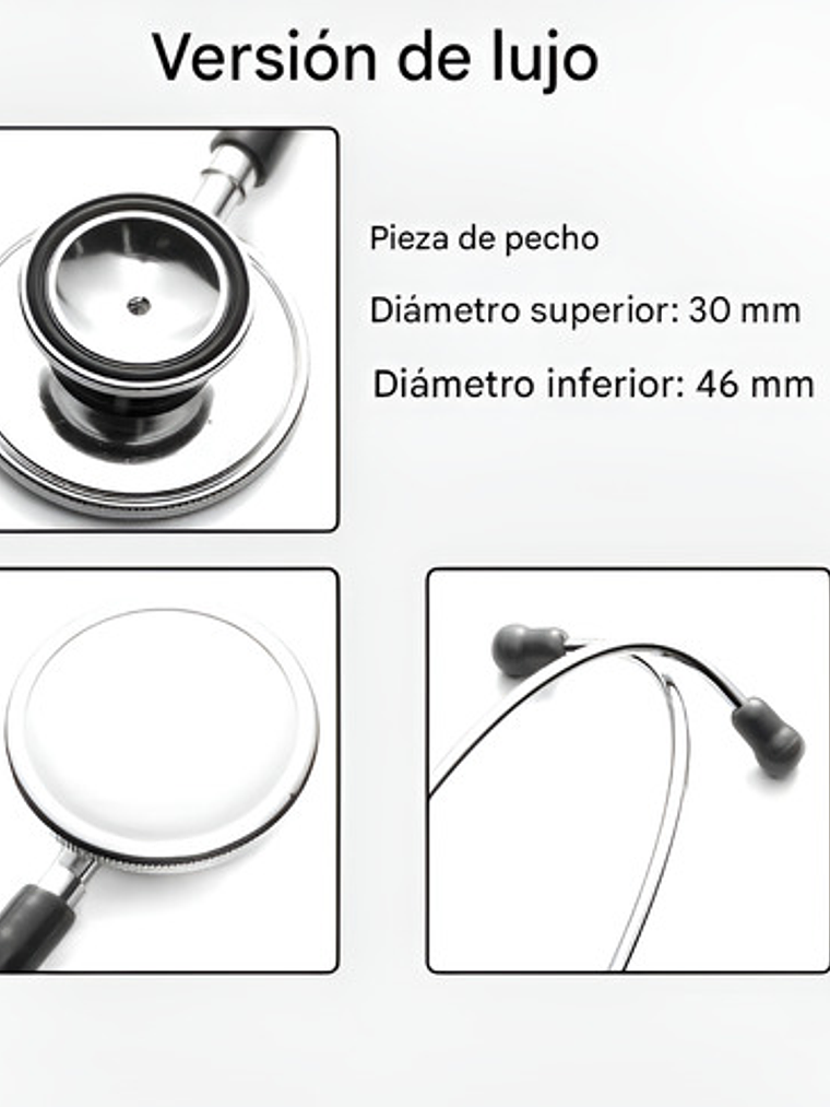 Fonendoscopio Doble Campana Negro Estetoscopio 10
