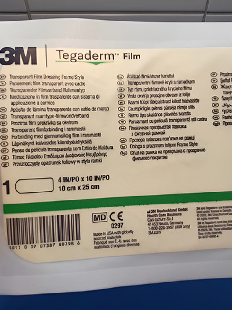3m Tegaderm Film Apósito Transparente 10 X 25cm 1627 X 1 Uni 6
