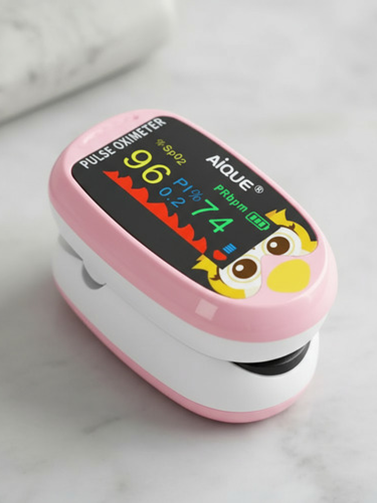 Oxímetro Pulso Saturómetro Pediátrico Oxigeno Bebé Rosado 3