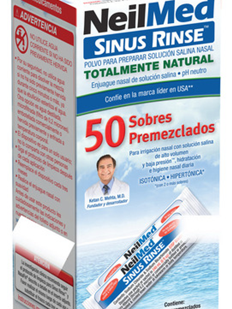 Sinus Rinse 50 Sobres De Enjuague Nasal Neilmed 3