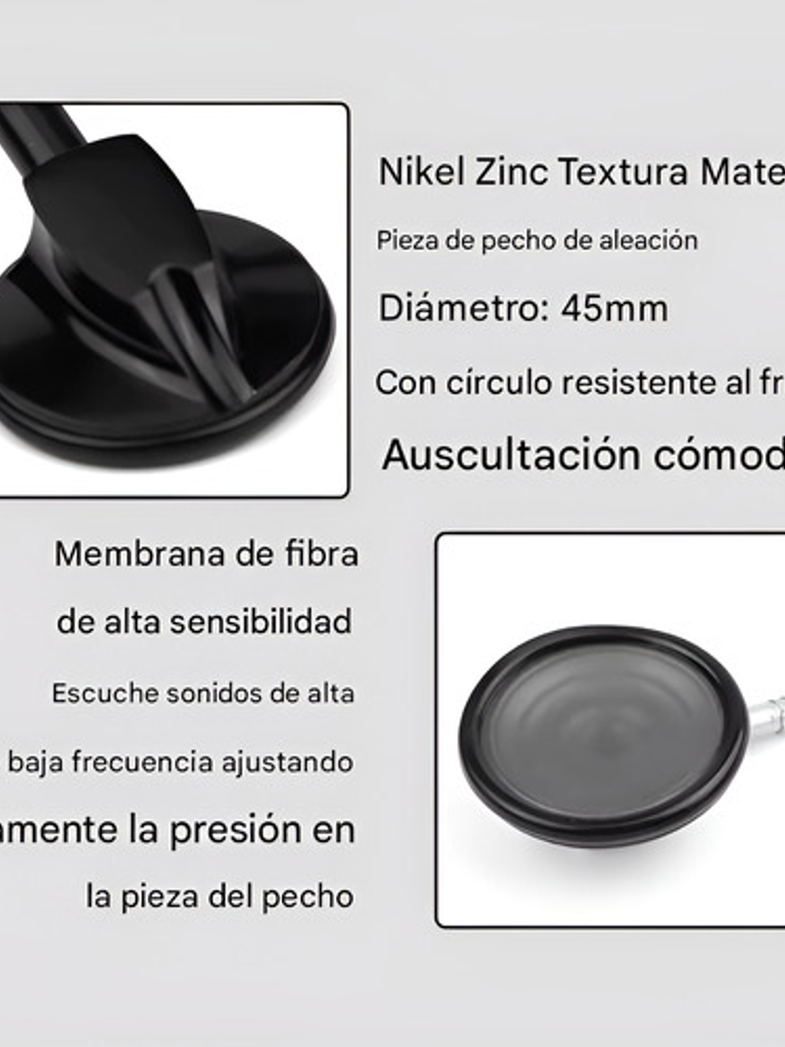 Fonendoscopio Cardiológico Master Negro Estetoscopio 5