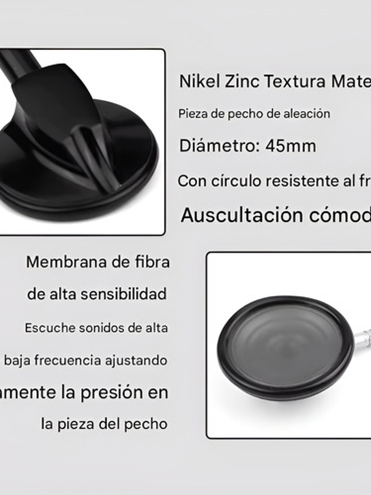 Fonendoscopio Cardiológico Master Negro Estetoscopio 5