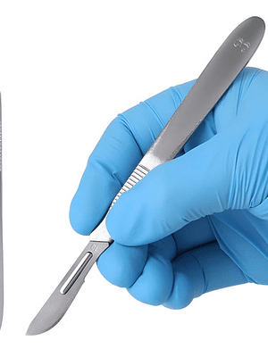 Mango Bisturí Indavidas Acero Inoxidable 12cm No.3 Para Hojas 10-17