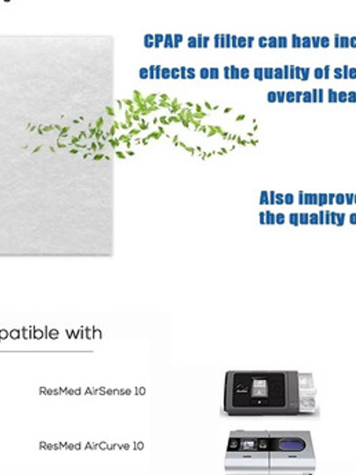 Pack 20 Filtros De Cpap Resmed Y Airsense 10 Aircurve 10 As9 6