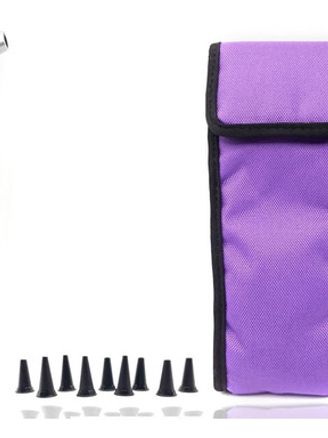 Otoscopio Led Optica + 10 Conos Medico Reflejo Examen Morado 3