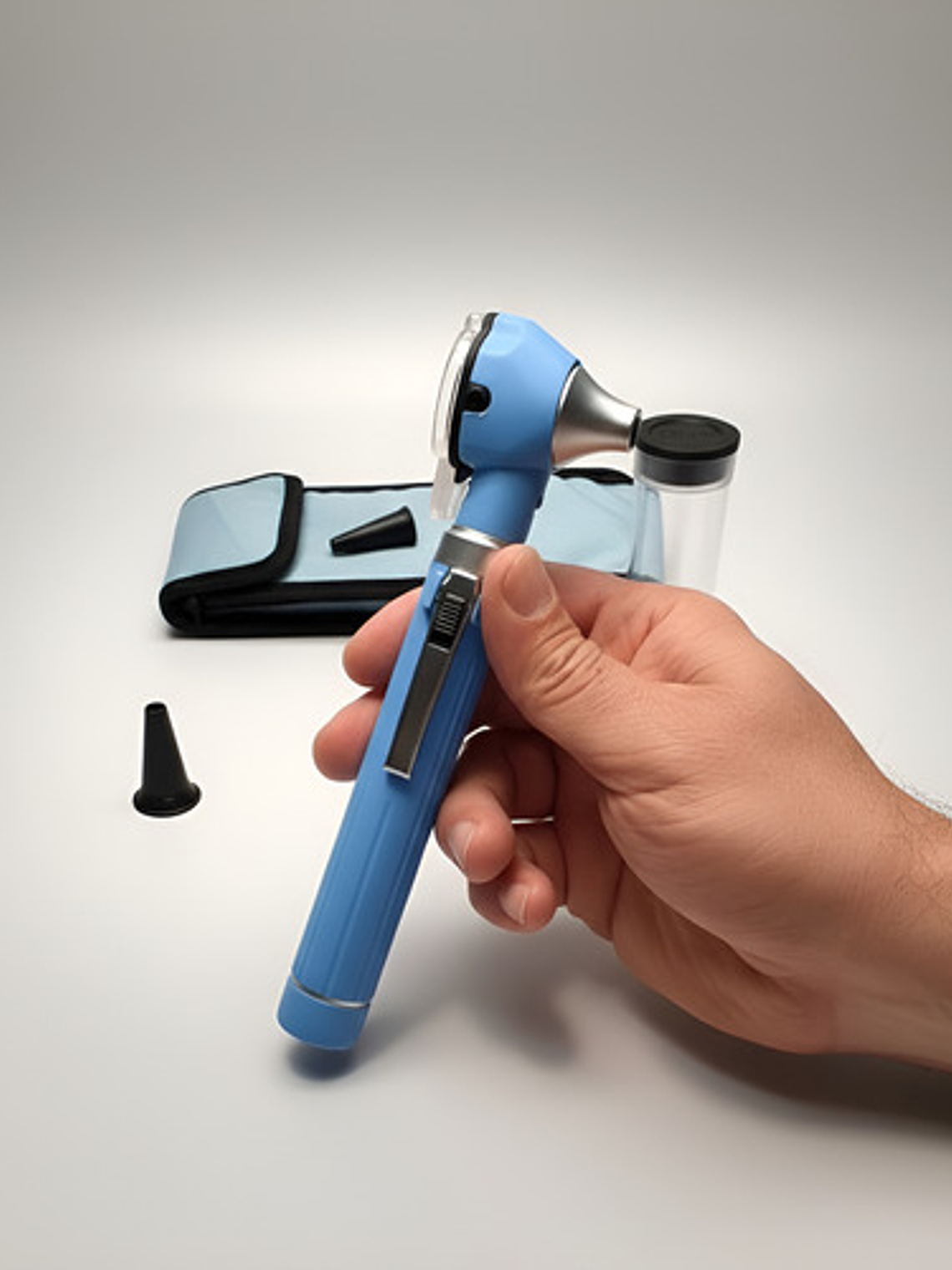 Otoscopio Celeste Con Estuche Y 8 Especulos 3