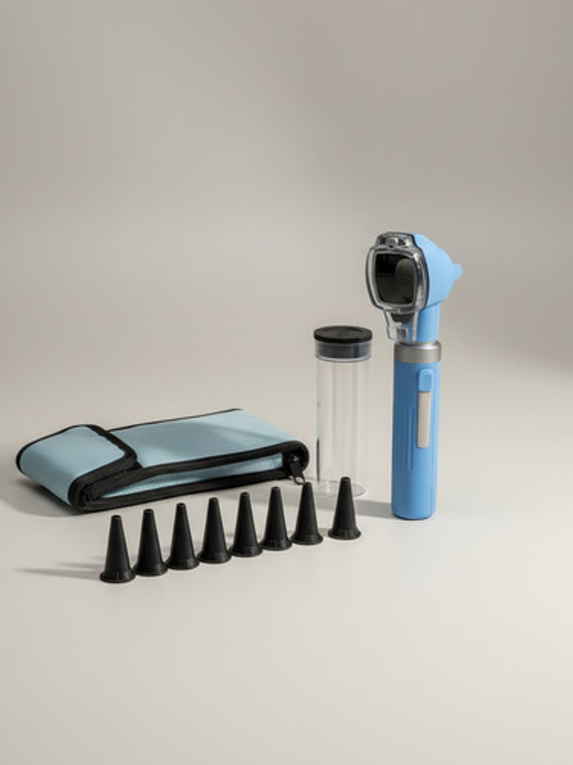 Otoscopio Celeste Con Estuche Y 8 Especulos 6
