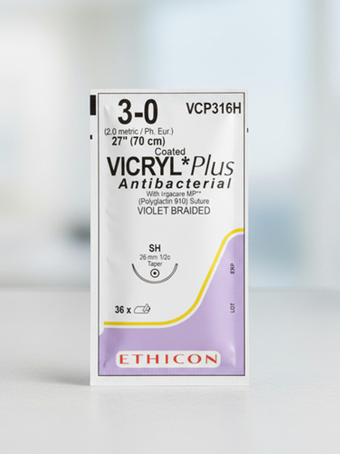 Hilo Sutura Ethicon Vicryl Plus 3/0 Vcp316h Antibacter X 12u 3