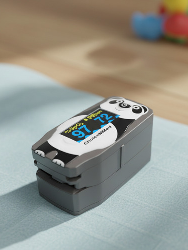 Oxímetro De Dedo Choicemmed Md300c55 Oled Niños Lectura Multidireccional Negro/blanco 3