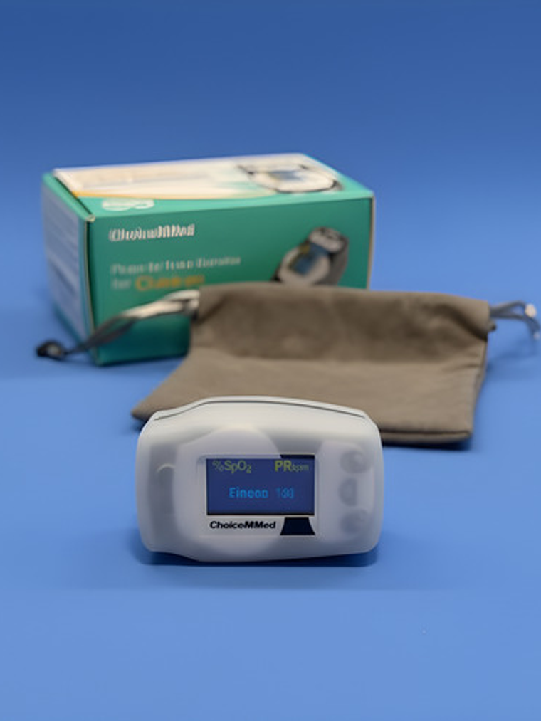 Oxímetro De Dedo Choicemmed Md300c55 Oled Niños Lectura Multidireccional Negro/blanco 4