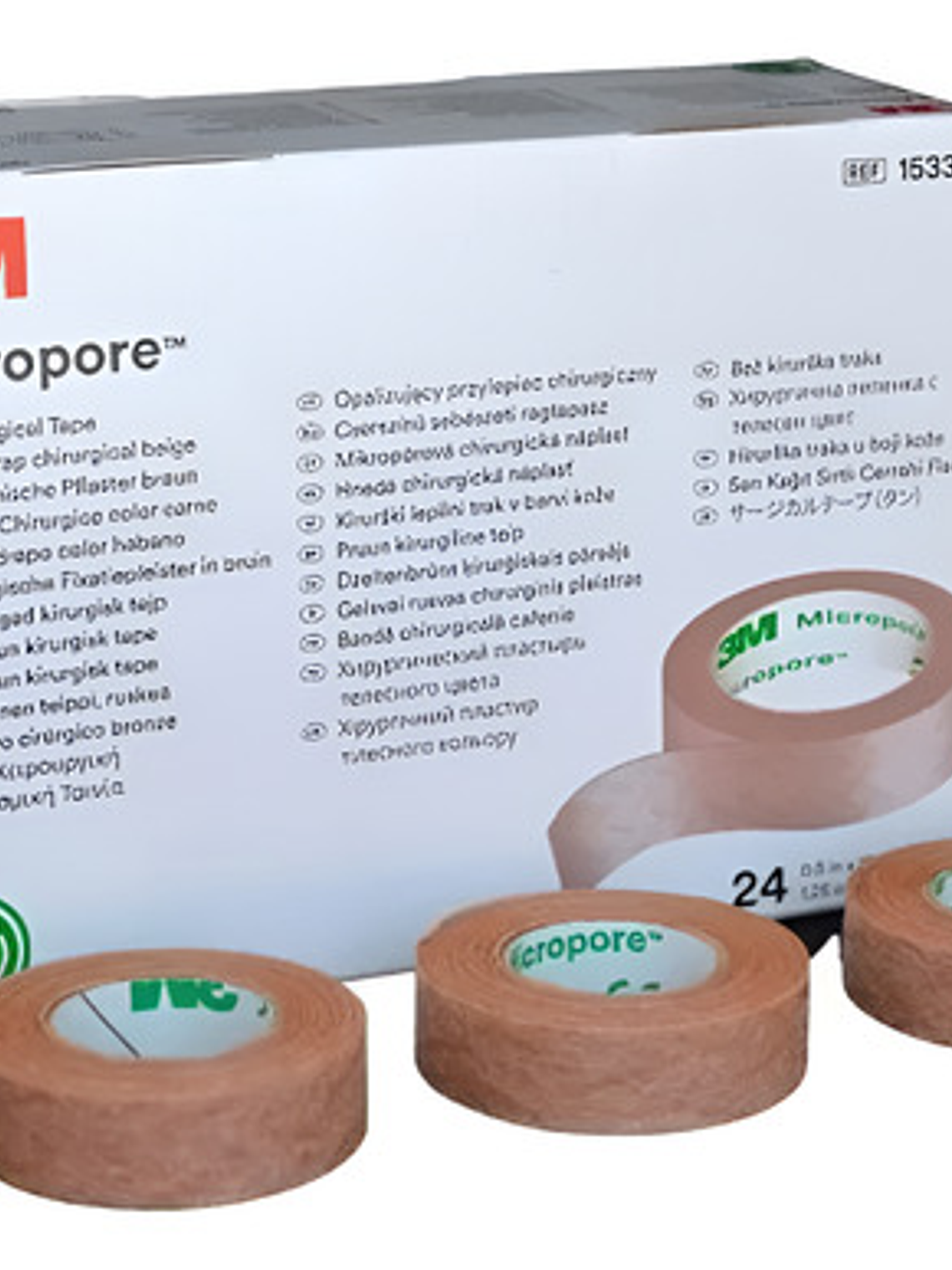 Micropore 3m Piel 1,25cm X 9,1m - 1533-0 Beige X 24 Unid 1