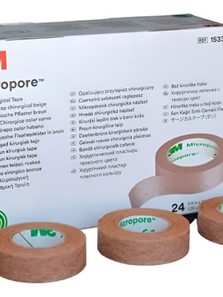 Micropore 3m Piel 1,25cm X 9,1m - 1533-0 Beige X 24 Unid 1