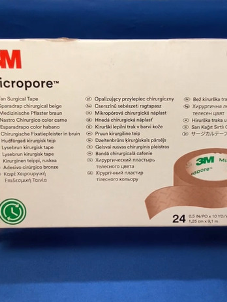 Micropore 3m Piel 1,25cm X 9,1m - 1533-0 Beige X 24 Unid 8