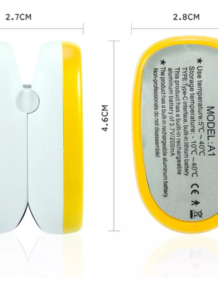 Oxímetro Pulso Saturómetro Pediátrico Saturador Oxigeno Bebé 5