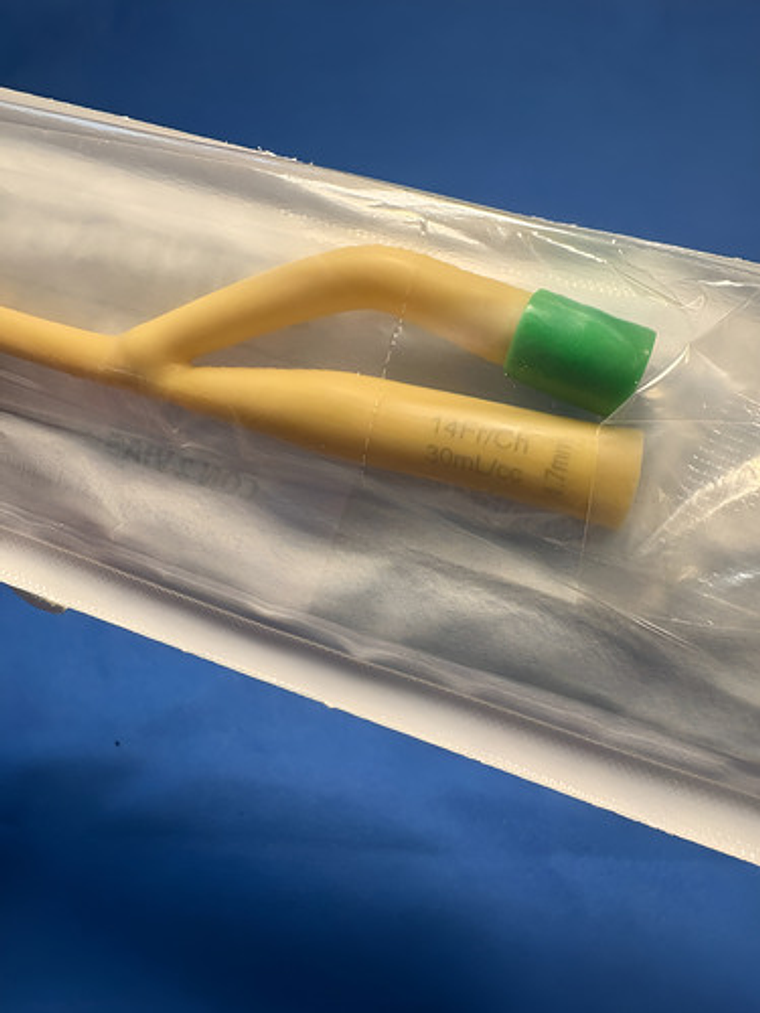 Sonda Foley Con Balón 14 Fr 2 Vías 100% Siliconada Caja X 10 2