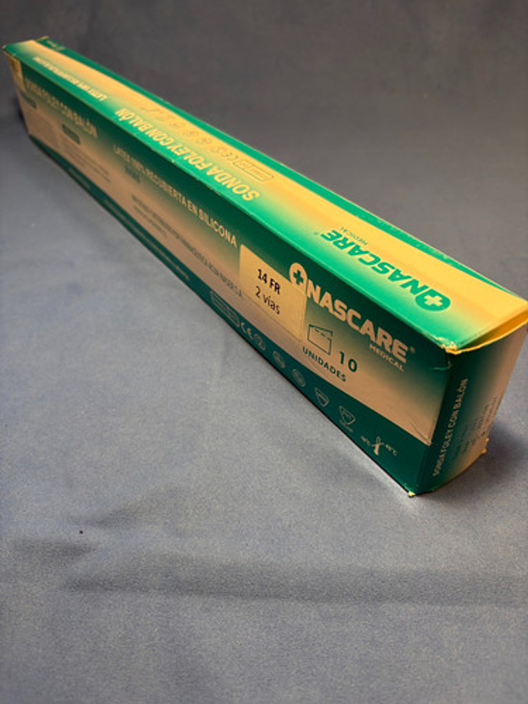 Sonda Foley Con Balón 14 Fr 2 Vías 100% Siliconada Caja X 10 4