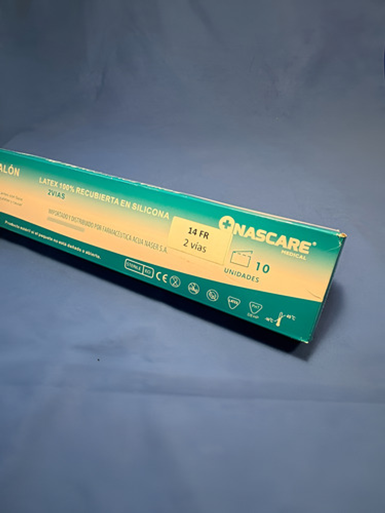 Sonda Foley Con Balón 14 Fr 2 Vías 100% Siliconada Caja X 10 5