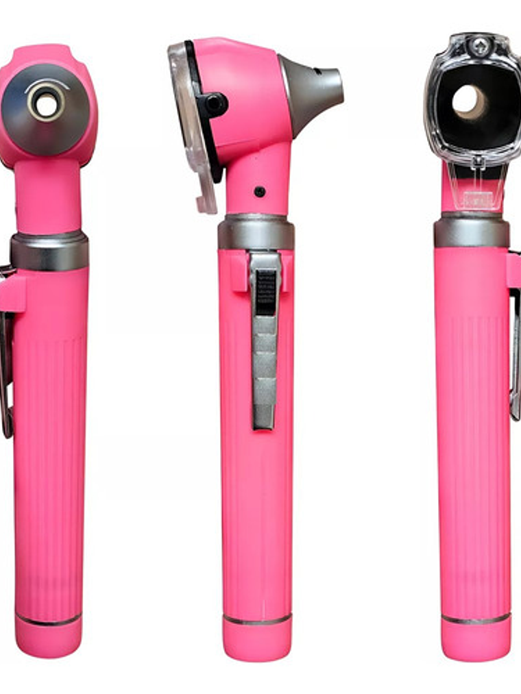 Otoscopio Led Optica + 10 Conos Medico Reflejo Examen Rosado 4