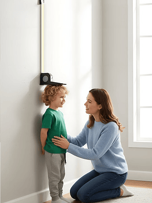 Tallímetro De Pared Negro /medidor Altura Estadiómetro 2 Mts