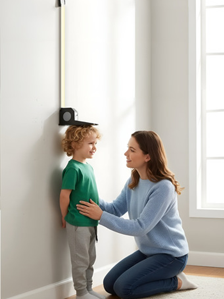 Tallímetro De Pared Negro /medidor Altura Estadiómetro 2 Mts 2