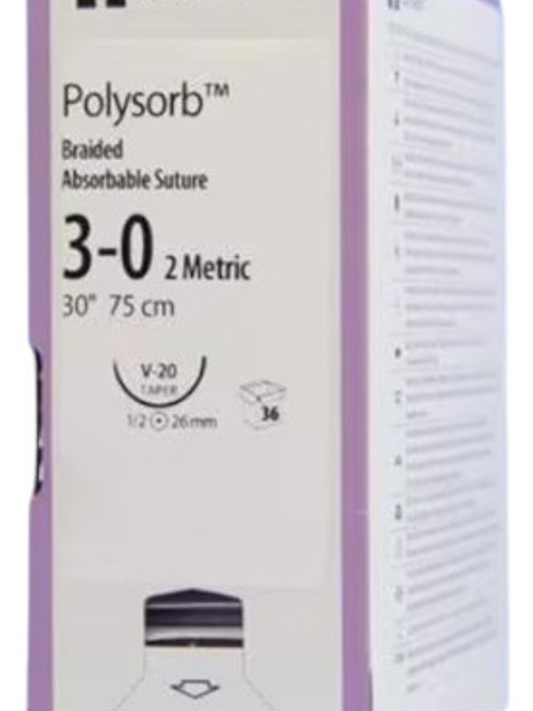 Hilo De Sutura Covidien Polysorb 75cm Gl-122 X 12 Unids 1