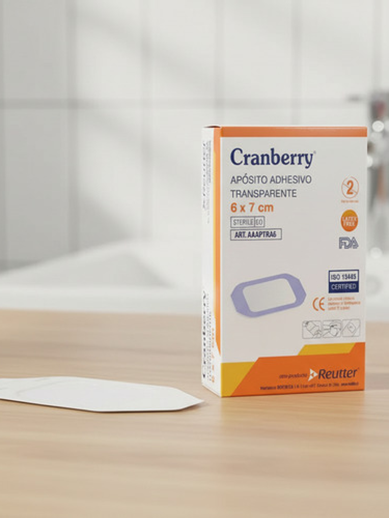 Apósito Adhesivo Transparente Cranberry 6x7 Cm X 50 Unids 3