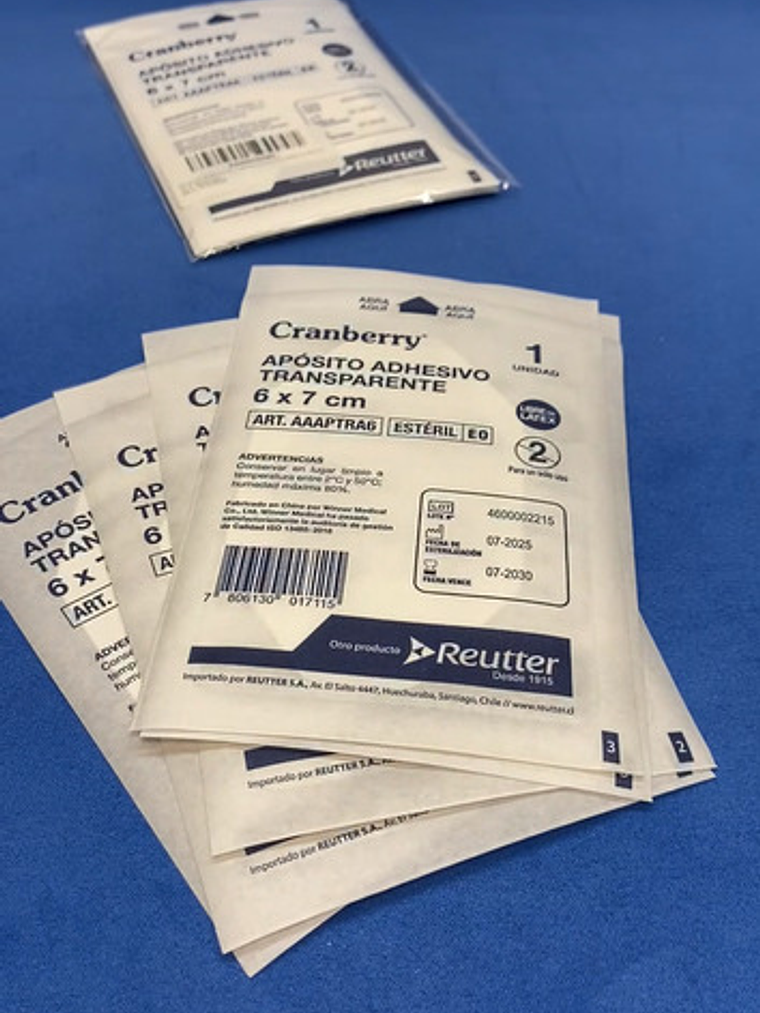 Apósito Adhesivo Transparente Cranberry 6x7 Cm X 50 Unids 7