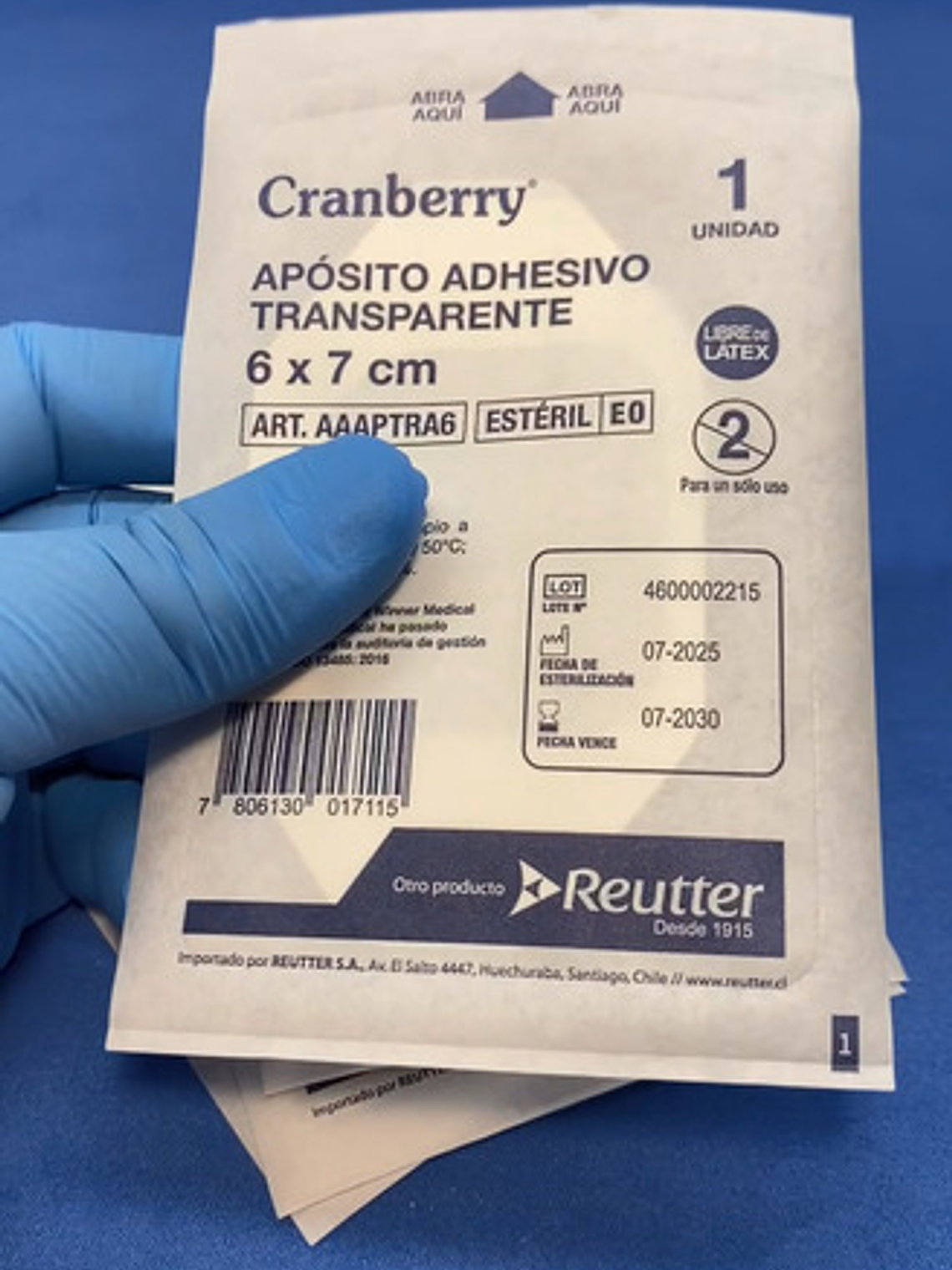 Apósito Adhesivo Transparente Cranberry 6x7 Cm X 50 Unids 8