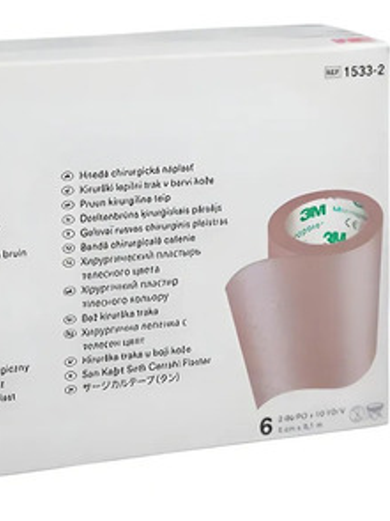 3m Tela Micropore 5cm X 9m Color Piel 1533-2 - 1 U 1