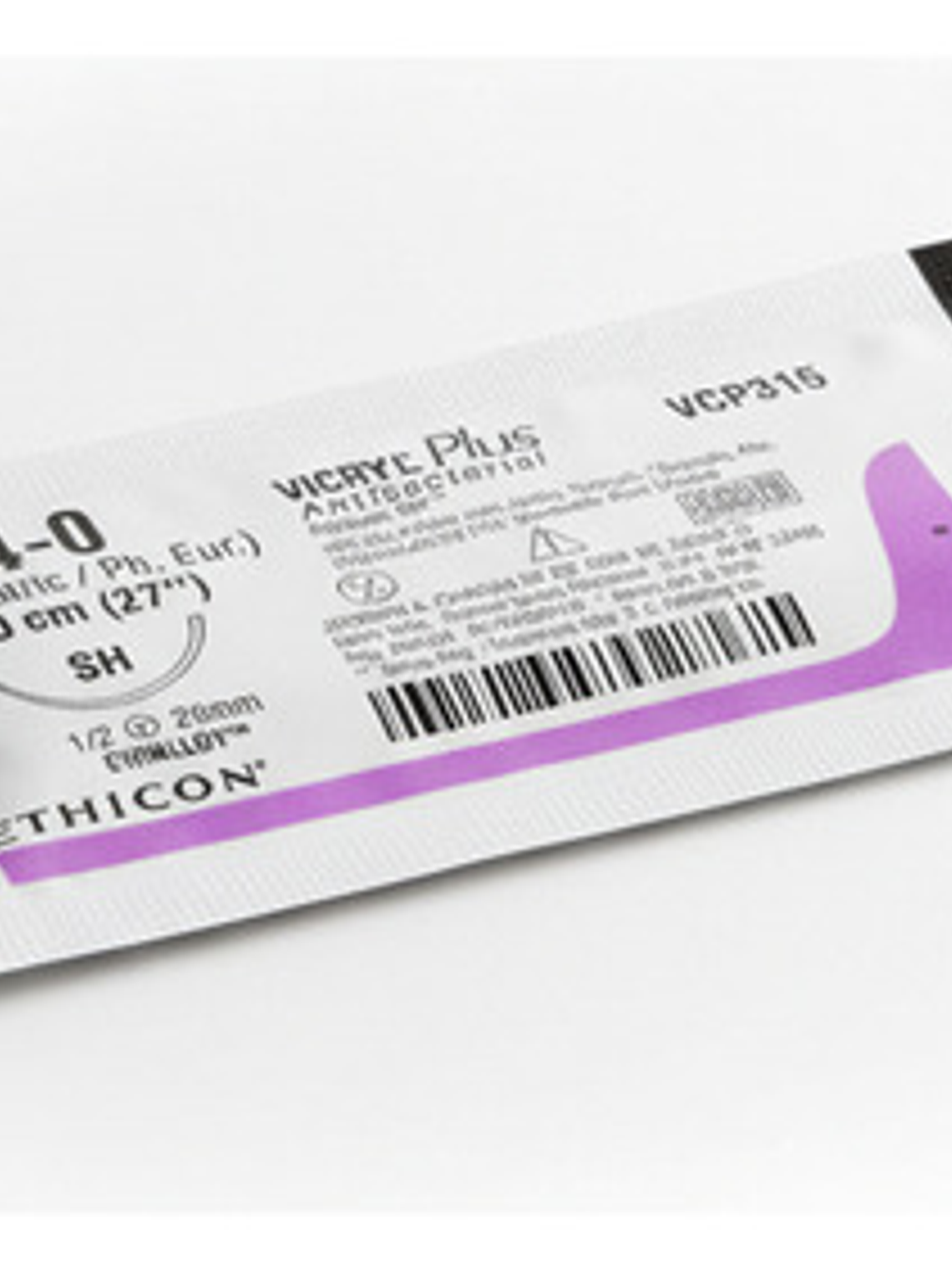 Sutura Vicryl Plus Antibacteria 4-0 (70cm) Lila Vcp304 X 12u 2