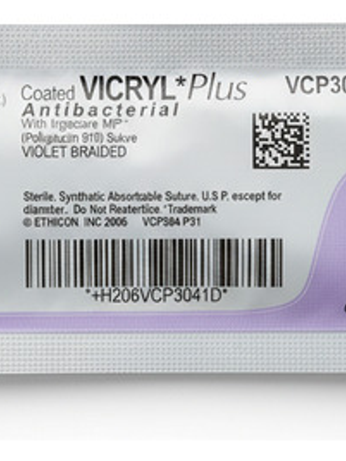 Sutura Vicryl Plus Antibacteria 4-0 (70cm) Lila Vcp304 X 12u 4