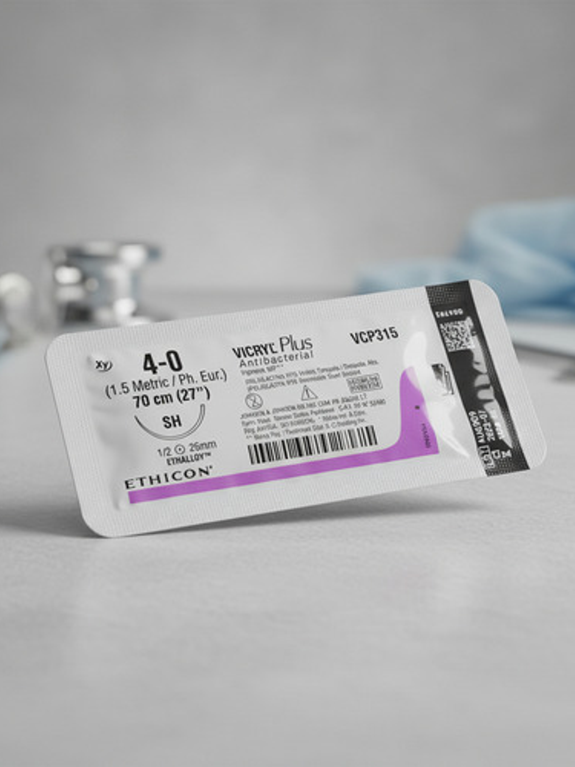 Sutura Vicryl Plus Antibacteria 4-0 (70cm) Lila Vcp304 X 12u 7