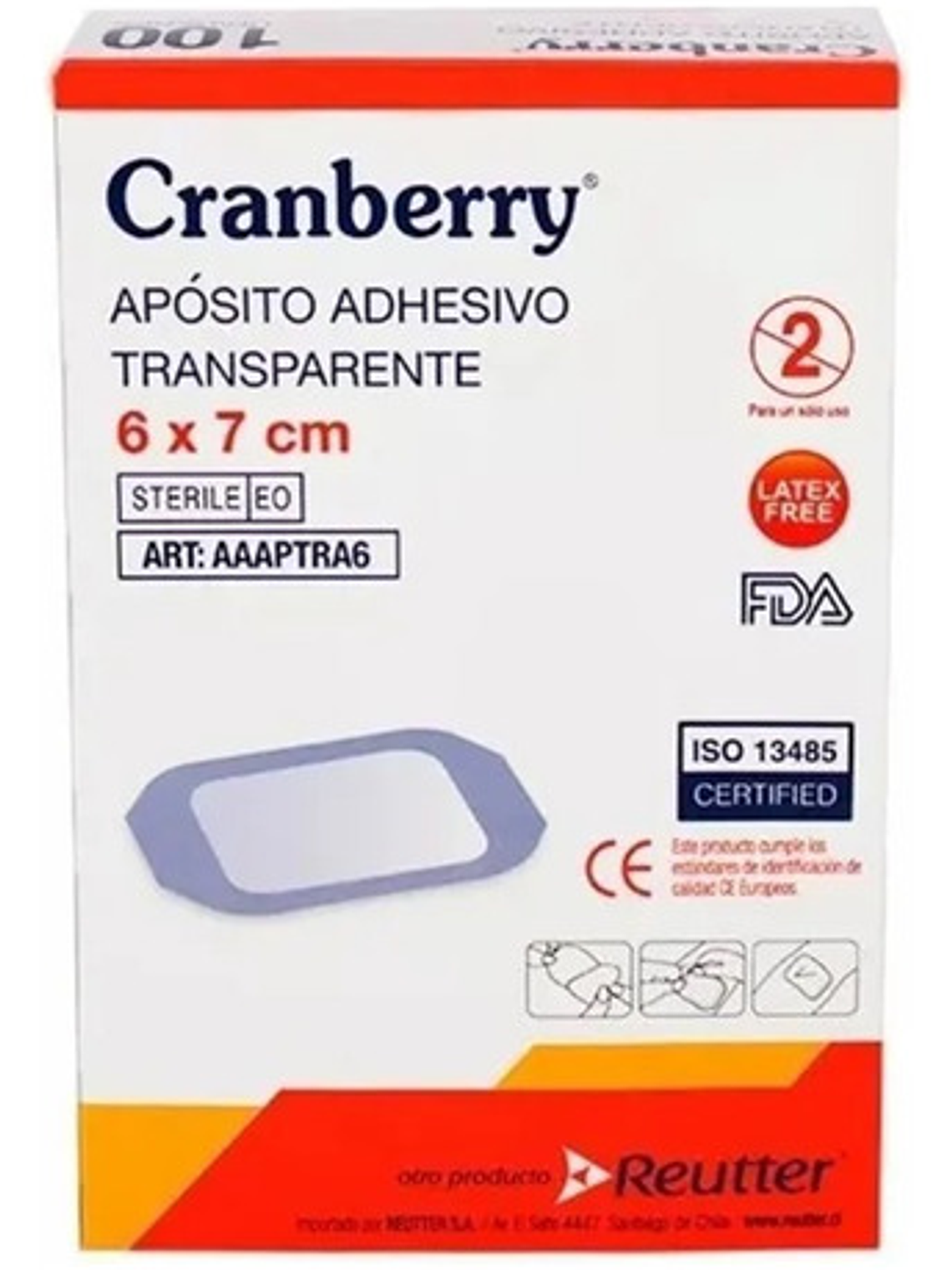 Aposito Transparente 6 X 7 Caja 100 Unidades Cranberry 1