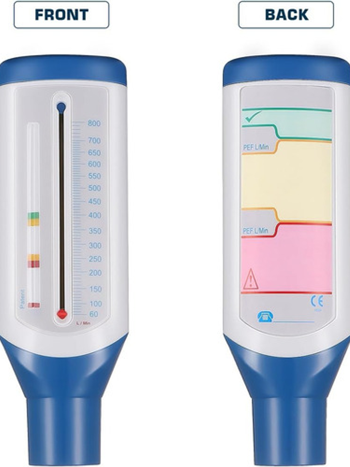 Flujómetro Tipo Mini Wright Control Asma Adulto 60-800 L/min 4