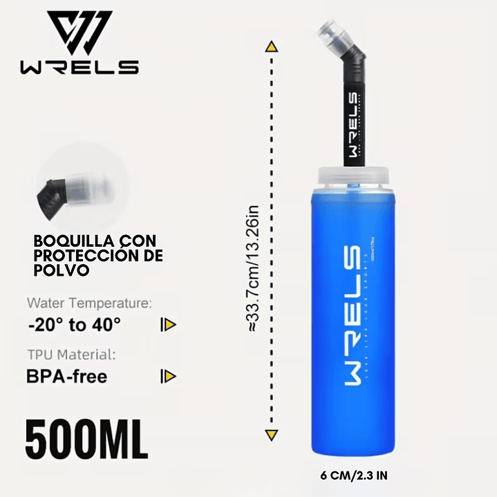 Botella Soft Flask Wrels con Bombilla 500ml 1