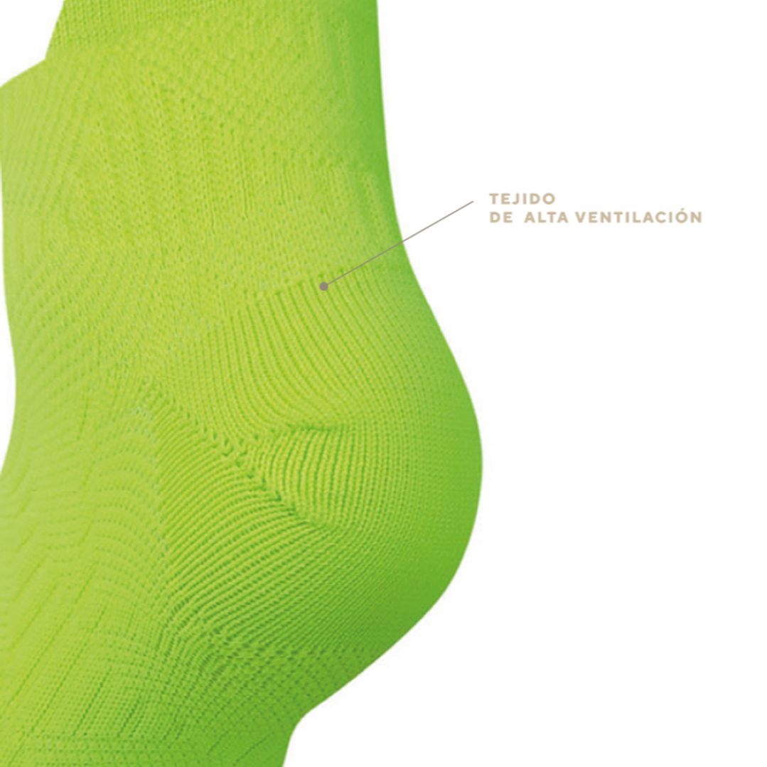 Calcetines Deportivos Cortos Verde Flúor Q'inti 2
