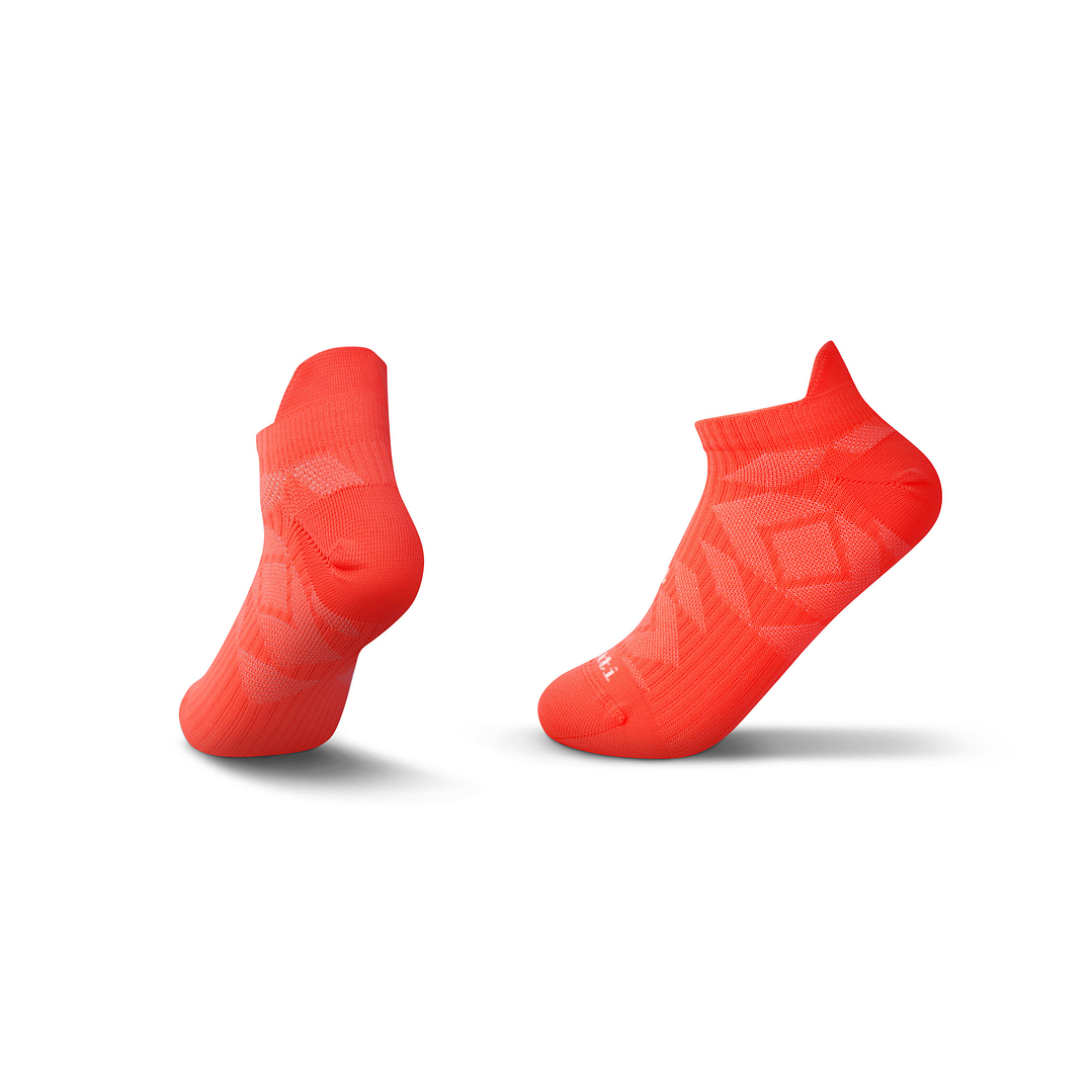 Calcetines Deportivos Cortos Naranjo Flúor Q'inti 1