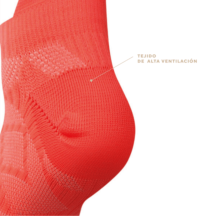 Calcetines Deportivos Cortos Naranjo Flúor Q'inti 3