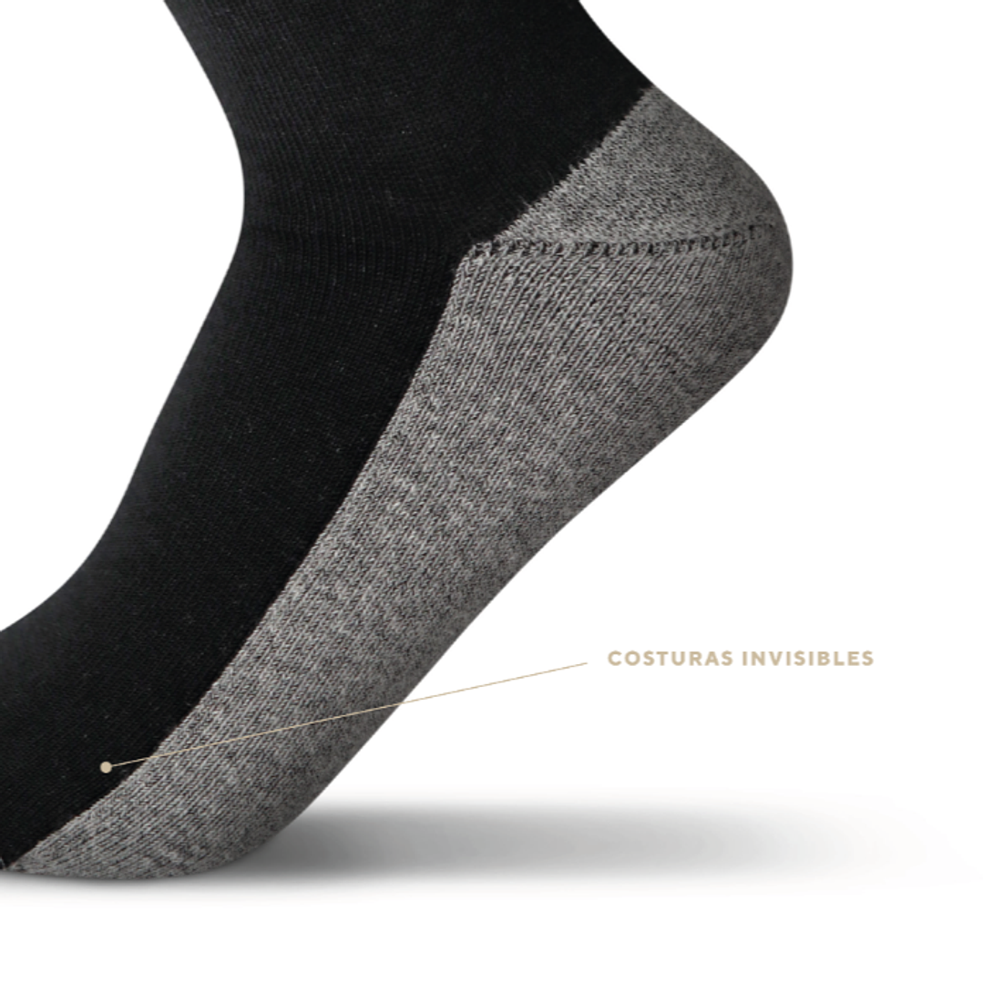 Calcetines Deportivos de Lana Merino Negro Q'inti  2